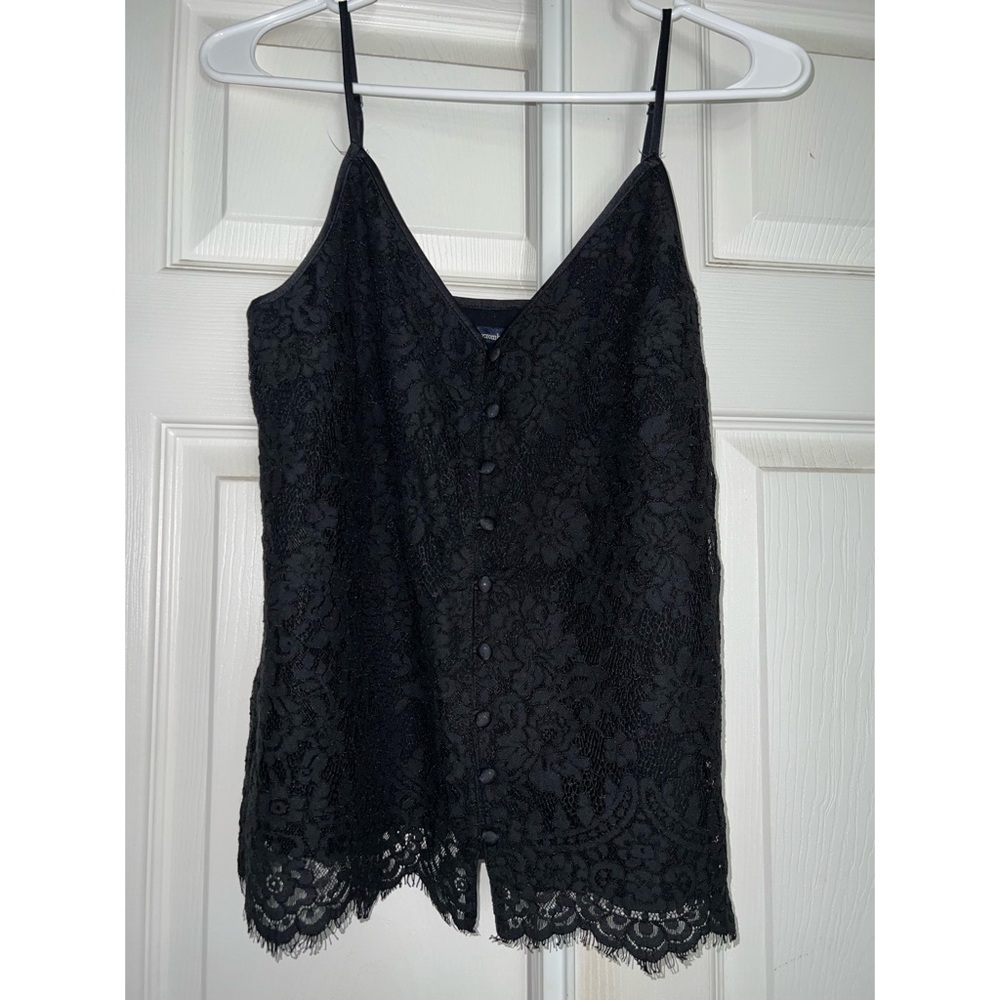 Abercrombie and Fitch Black Floral Lace Cami. Size S.